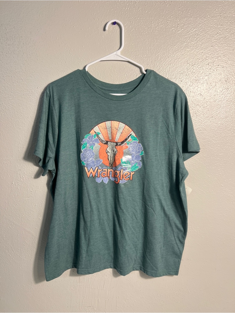 Wrangler Teal Short Sleeve Crew Neck Tee